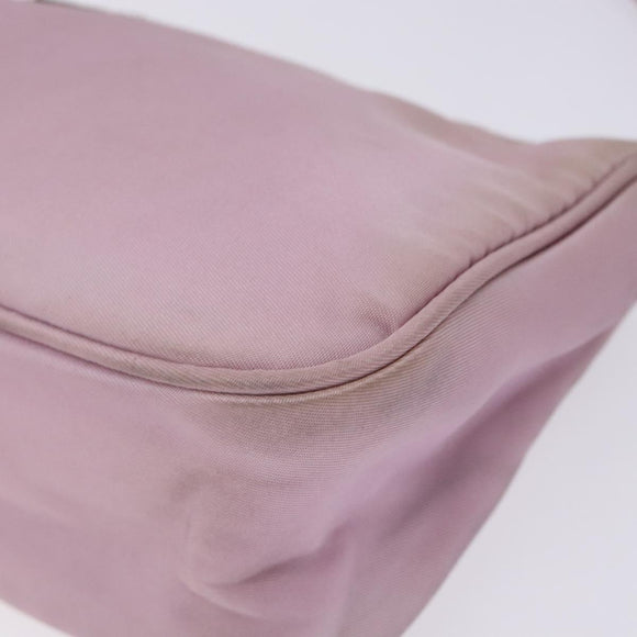 PRADA Accessory Pouch Nylon Pink Silver Auth bs27882