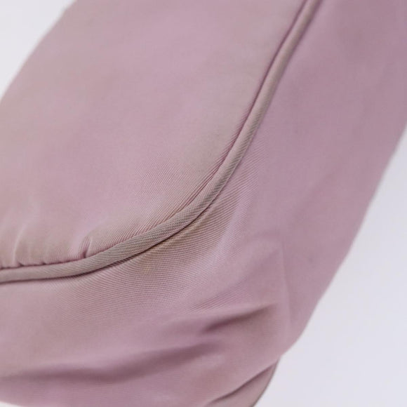 PRADA Accessory Pouch Nylon Pink Silver Auth bs27882