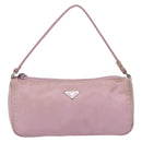 PRADA Accessory Pouch Nylon Pink Silver Auth bs27882-13