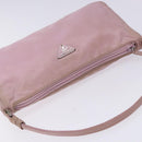 PRADA Accessory Pouch Nylon Pink Silver Auth bs27882-6