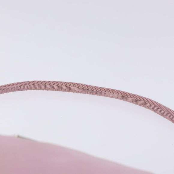 PRADA Accessory Pouch Nylon Pink Silver Auth bs27882