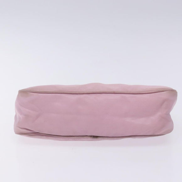 PRADA Accessory Pouch Nylon Pink Silver Auth bs27882