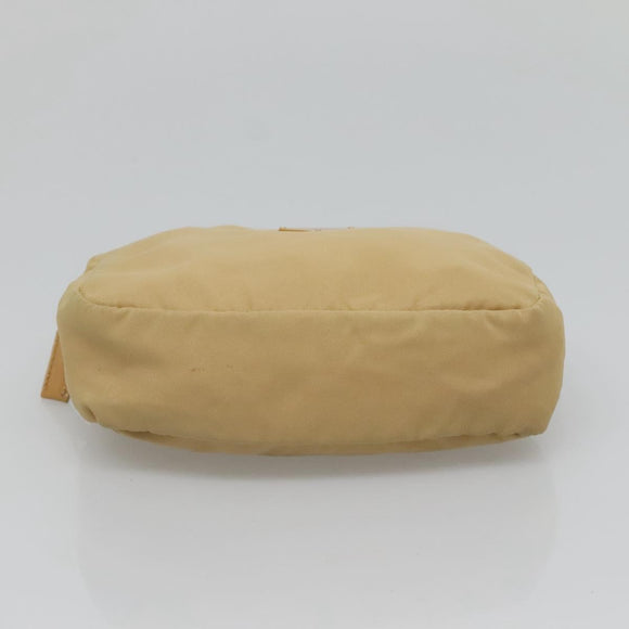 PRADA Pouch Nylon 2Set Beige Black Auth bs27888