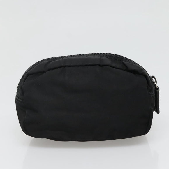 PRADA Pouch Nylon 2Set Beige Black Auth bs27888
