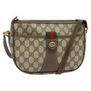 GUCCI GG Supreme Web Sherry Line Bag PVC Beige Gold 89 02 032 Auth bs27889-1