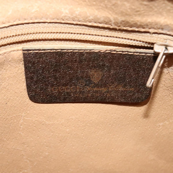 GUCCI GG Supreme Web Sherry Line Bag PVC Beige Gold 89 02 032 Auth bs27889