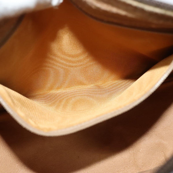 GUCCI GG Supreme Web Sherry Line Bag PVC Beige Gold 89 02 032 Auth bs27889