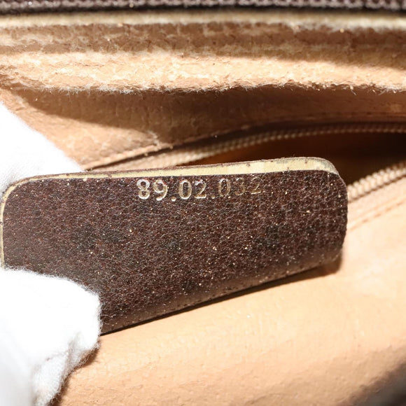 GUCCI GG Supreme Web Sherry Line Bag PVC Beige Gold 89 02 032 Auth bs27889