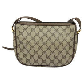 GUCCI GG Supreme Web Sherry Line Bag PVC Beige Gold 89 02 032 Auth bs27889 - 0