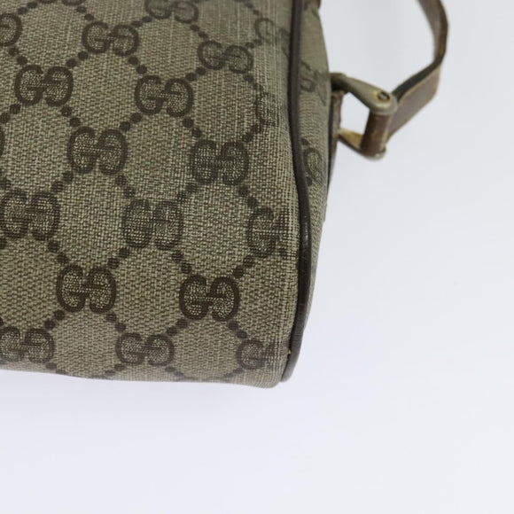 GUCCI GG Supreme Web Sherry Line Bag PVC Beige Gold 56 02 004 Auth bs27890