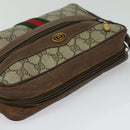 GUCCI GG Supreme Web Sherry Line Bag PVC Beige Gold 56 02 004 Auth bs27890-6