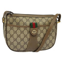 GUCCI GG Supreme Web Sherry Line Bag PVC Beige Gold 89 02 032 Auth bs27894-1