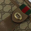 GUCCI GG Supreme Web Sherry Line Bag PVC Beige Gold 89 02 032 Auth bs27894-17