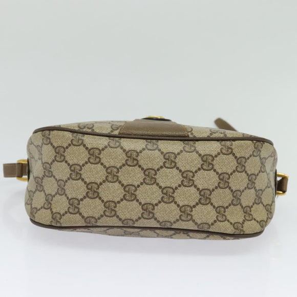 GUCCI GG Supreme Web Sherry Line Bag PVC Beige Gold 89 02 032 Auth bs27894