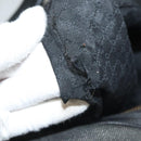 GUCCI Web Sherry Line Shoulder Bag Denim Black Gold 73884 Auth bs27901-11