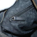 GUCCI Web Sherry Line Shoulder Bag Denim Black Gold 73884 Auth bs27901-22