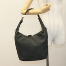 GUCCI Web Sherry Line Shoulder Bag Denim Black Gold 73884 Auth bs27901-24