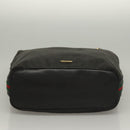 GUCCI Web Sherry Line Shoulder Bag Denim Black Gold 73884 Auth bs27901-5