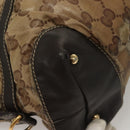 GUCCI GG Crystal Hand Bag Coated Canvas Beige Gold 223962 Auth bs27902-12