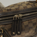 GUCCI GG Crystal Hand Bag Coated Canvas Beige Gold 223962 Auth bs27902-14