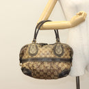 GUCCI GG Crystal Hand Bag Coated Canvas Beige Gold 223962 Auth bs27902-22