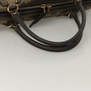 GUCCI GG Crystal Hand Bag Coated Canvas Beige Gold 223962 Auth bs27902-7