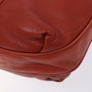 LOEWE Shoulder Bag Leather Red Gold Auth bs27909-9