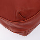 LOEWE Shoulder Bag Leather Red Gold Auth bs27909-14