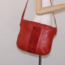 LOEWE Shoulder Bag Leather Red Gold Auth bs27909-20