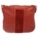 LOEWE Shoulder Bag Leather Red Gold Auth bs27909-13