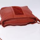 LOEWE Shoulder Bag Leather Red Gold Auth bs27909-6