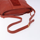 LOEWE Shoulder Bag Leather Red Gold Auth bs27909-7