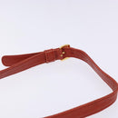 LOEWE Shoulder Bag Leather Red Gold Auth bs27909-8