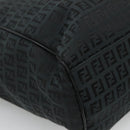 FENDI Zucchino Canvas Tote Bag Black Silver Auth bs27913-16