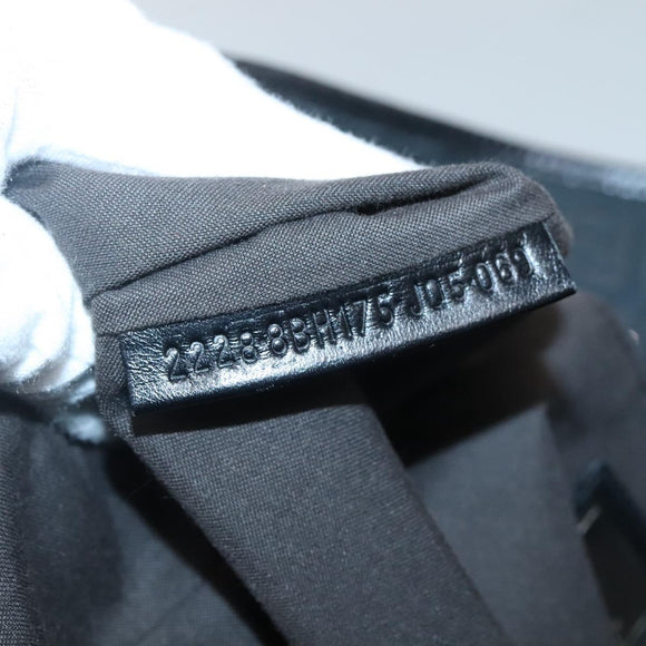 FENDI Zucchino Canvas Tote Bag Black Silver Auth bs27913