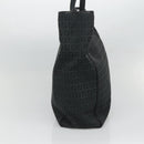 FENDI Zucchino Canvas Tote Bag Black Silver Auth bs27913-3