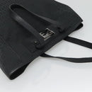 FENDI Zucchino Canvas Tote Bag Black Silver Auth bs27913-6