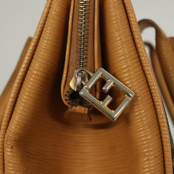 FENDI Zucca Canvas Hand Bag 2way Brown Black Auth bs27918