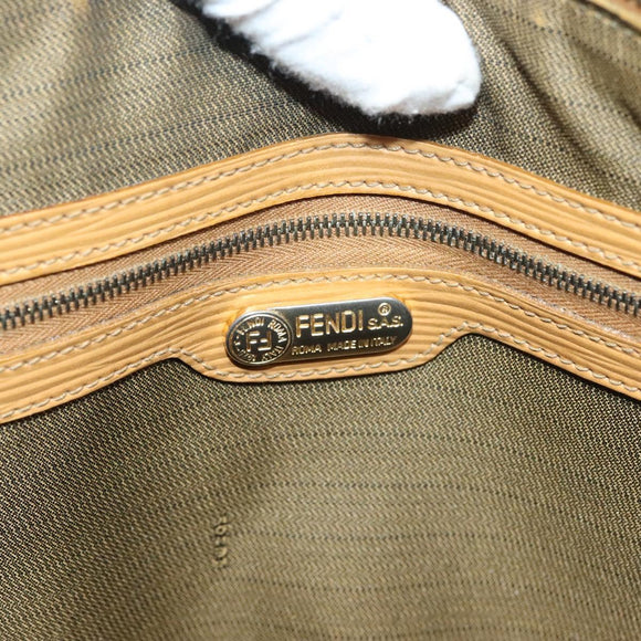 FENDI Zucca Canvas Hand Bag 2way Brown Black Auth bs27918