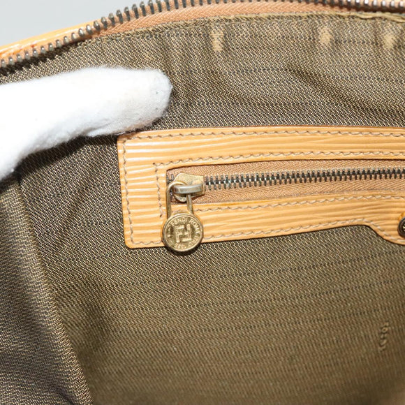 FENDI Zucca Canvas Hand Bag 2way Brown Black Auth bs27918