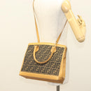 FENDI Zucca Canvas Hand Bag 2way Brown Black Auth bs27918-23