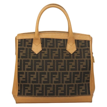 FENDI Zucca Canvas Hand Bag 2way Brown Black Auth bs27918 - 0