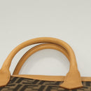FENDI Zucca Canvas Hand Bag 2way Brown Black Auth bs27918-8