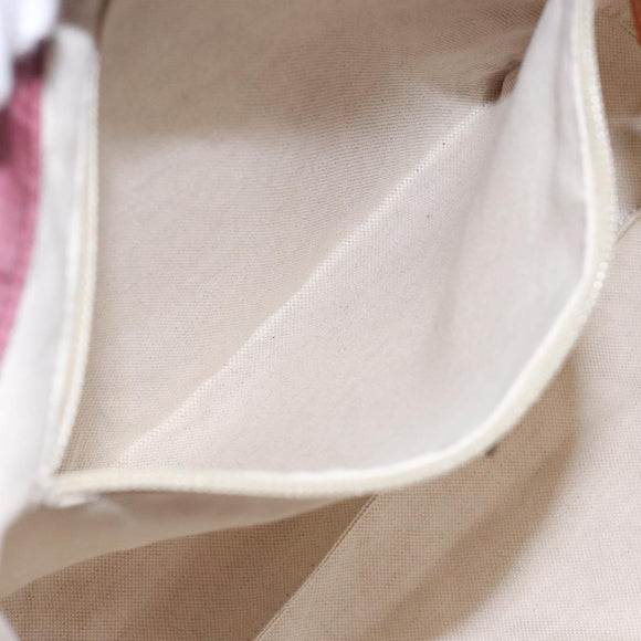 GUCCI GG Canvas Tote Bag Nylon Pink Silver 282439 Auth bs27919