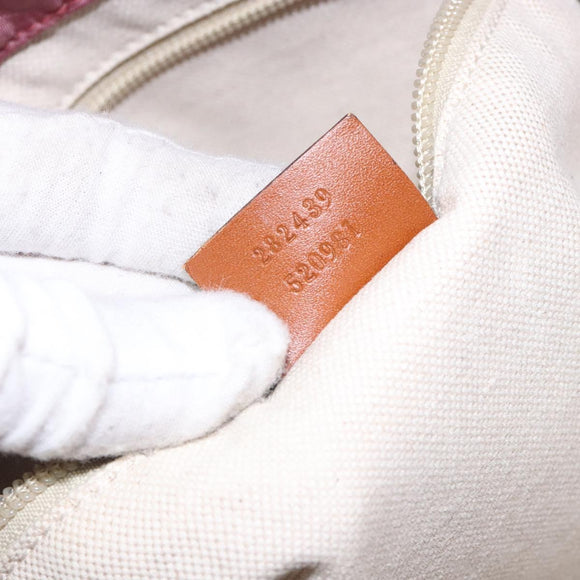 GUCCI GG Canvas Tote Bag Nylon Pink Silver 282439 Auth bs27919