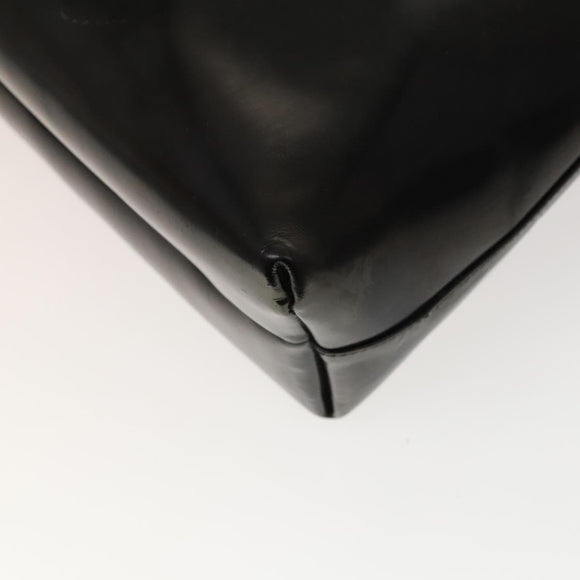 GUCCI Shoulder Bag Enamel Black Silver 002 1705 0424 Auth bs27922