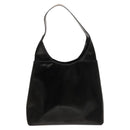 GUCCI Shoulder Bag Enamel Black Silver 002 1705 0424 Auth bs27922-2