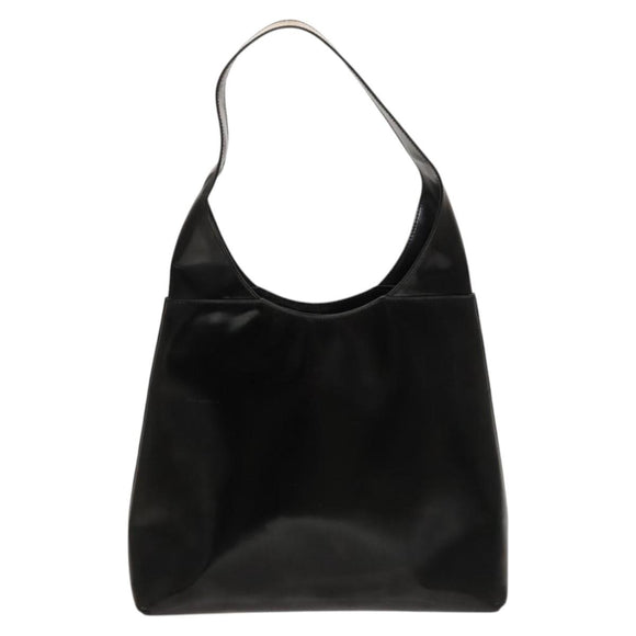 GUCCI Shoulder Bag Enamel Black Silver 002 1705 0424 Auth bs27922