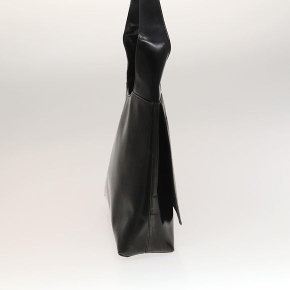 GUCCI Shoulder Bag Enamel Black Silver 002 1705 0424 Auth bs27922