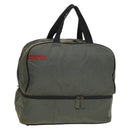 PRADA Sports Boston Bag Nylon Gray Silver Auth bs27925-1